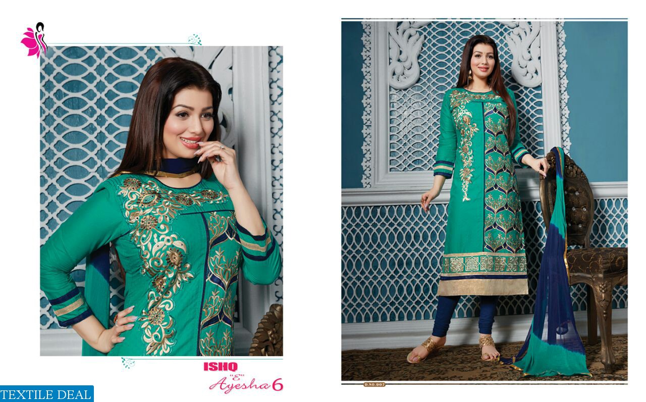 khwaish Ishq e ayesha-6 Wholesale pure cotton Embroidery Salwar kameez